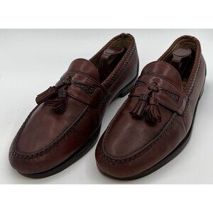 Allen Edmonds Brown Maxfield Tassel Loafer W/ Weave Accents/Dust Covers 11.5 D